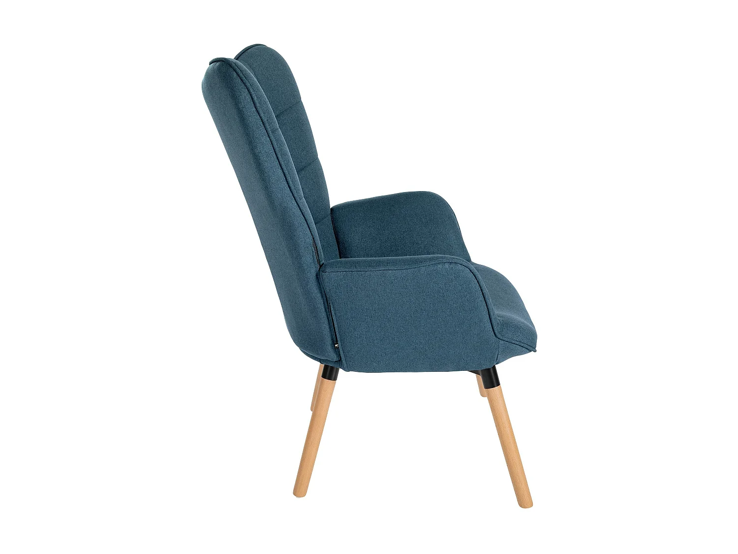 Fauteuil - Stof & Hout - blauw - Garding