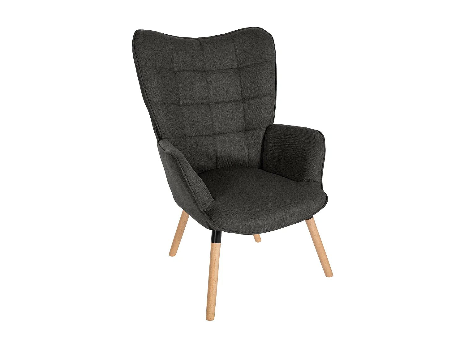 Fauteuil - Tissu & Bois - Gris foncé - Garding