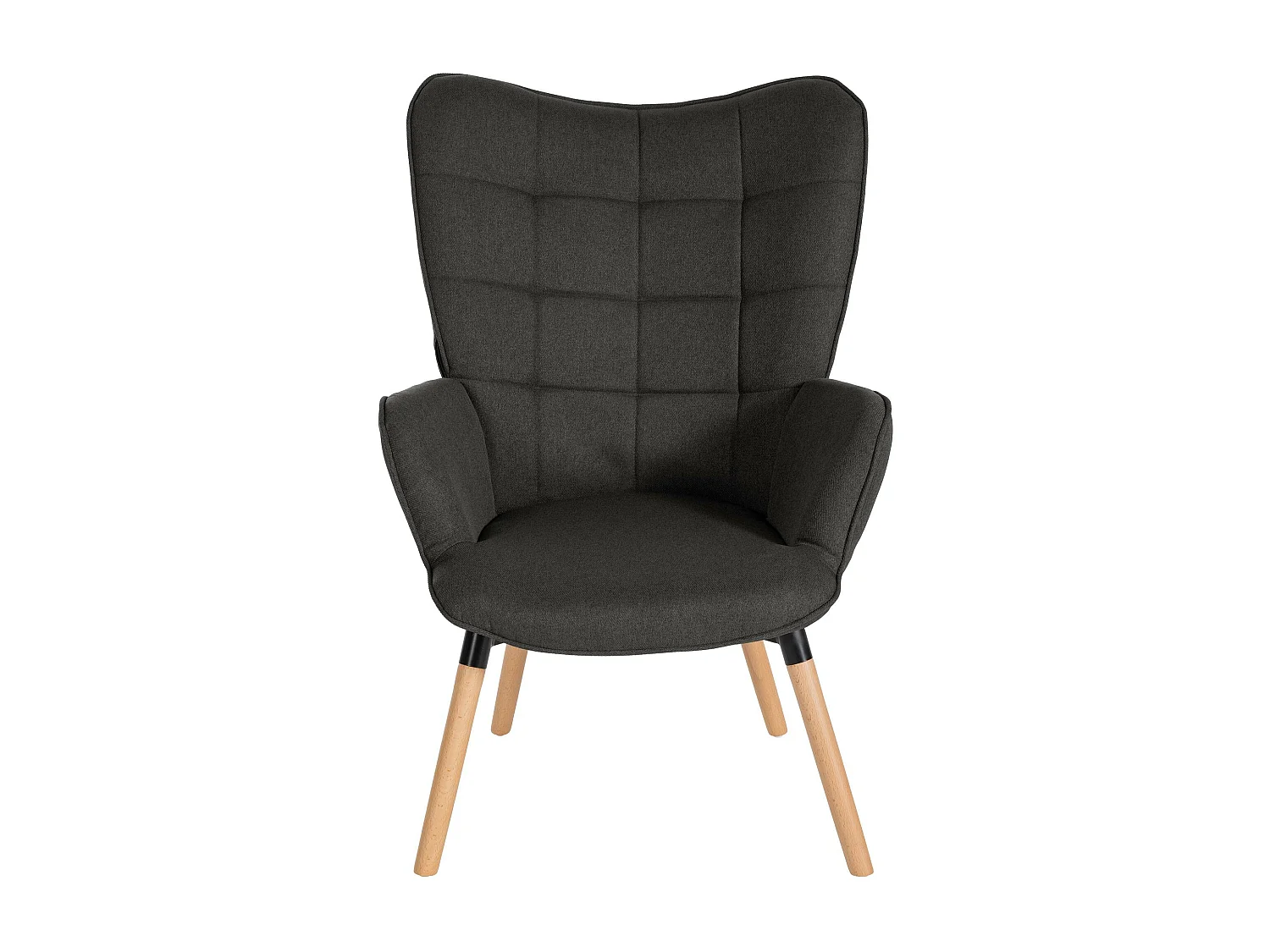Fauteuil - Tissu & Bois - Gris foncé - Garding
