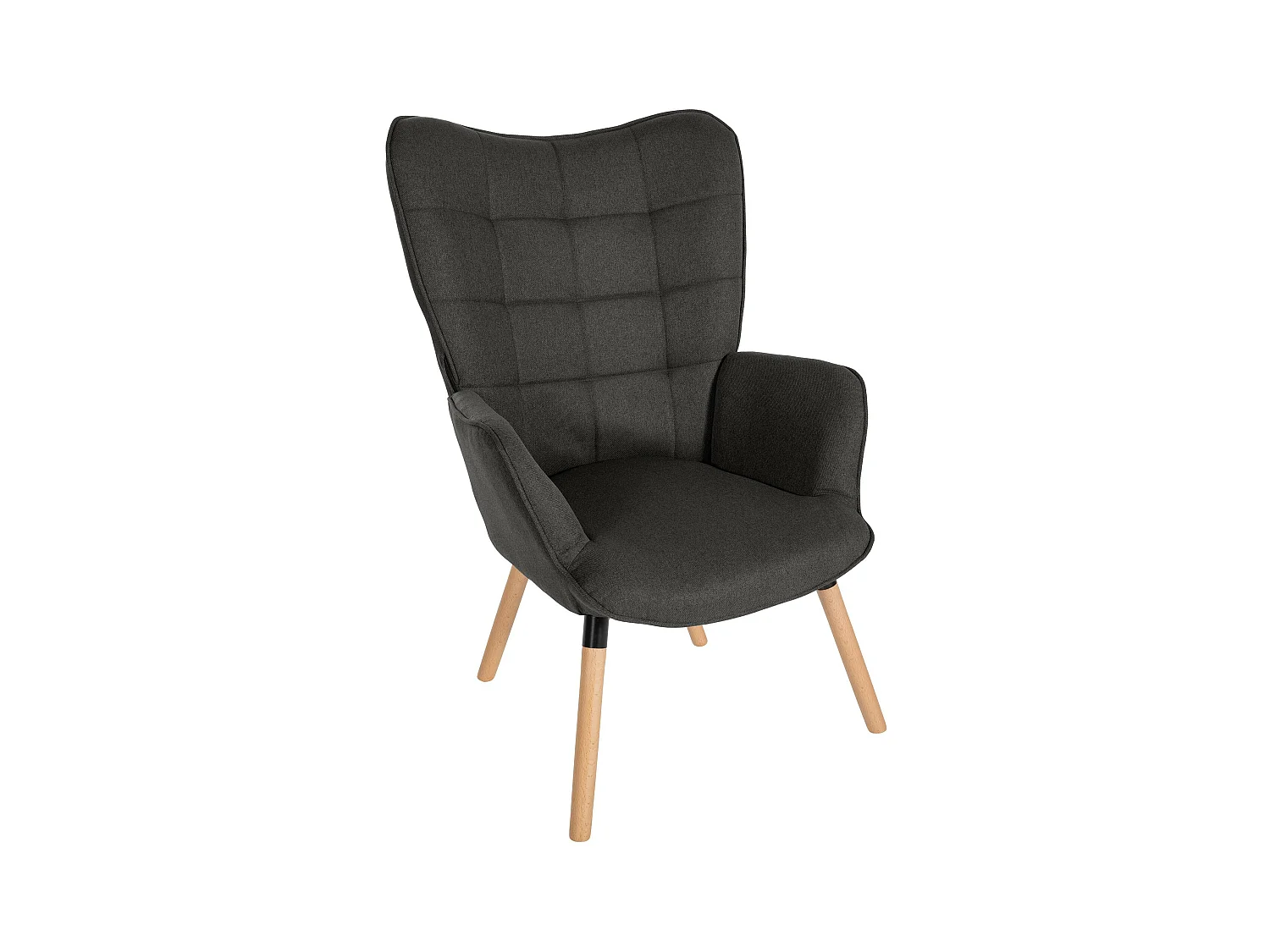 Fauteuil - Tissu & Bois - Gris foncé - Garding