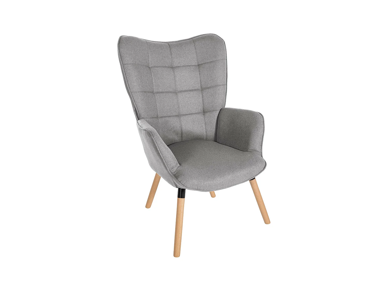 Fauteuil - Tissu & Bois - Gris - Garding