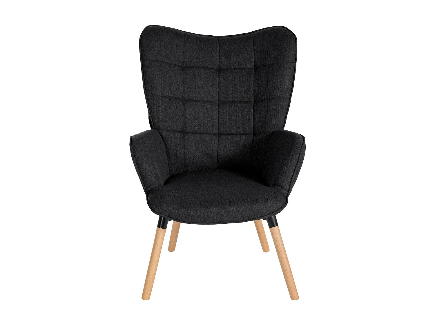 Fauteuil - Tissu & Bois - Noir - Garding