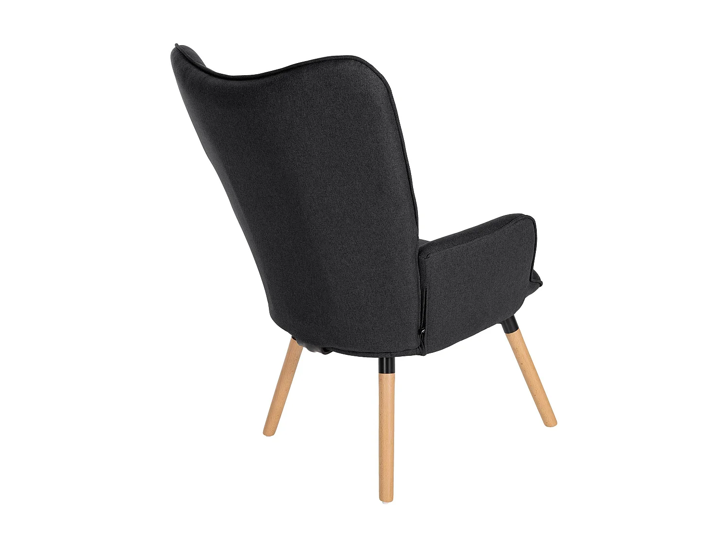 Fauteuil - Tissu & Bois - Noir - Garding