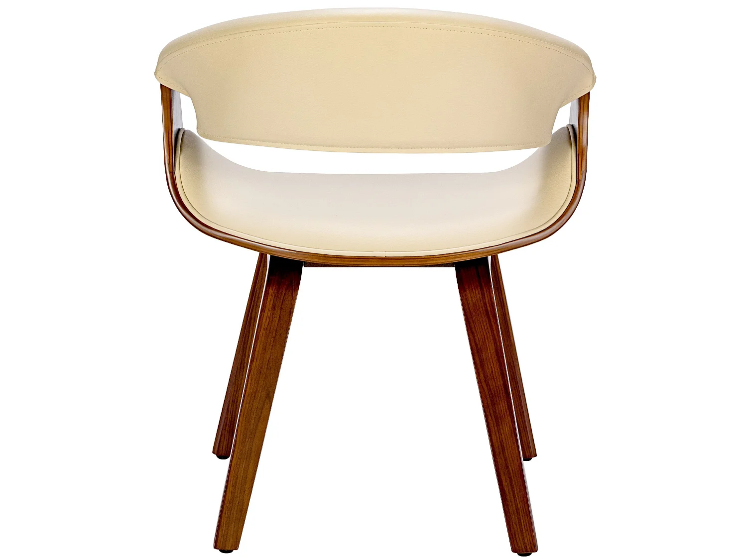 chaise salle à manger - Similicuir - Noyer / Crème - Foley