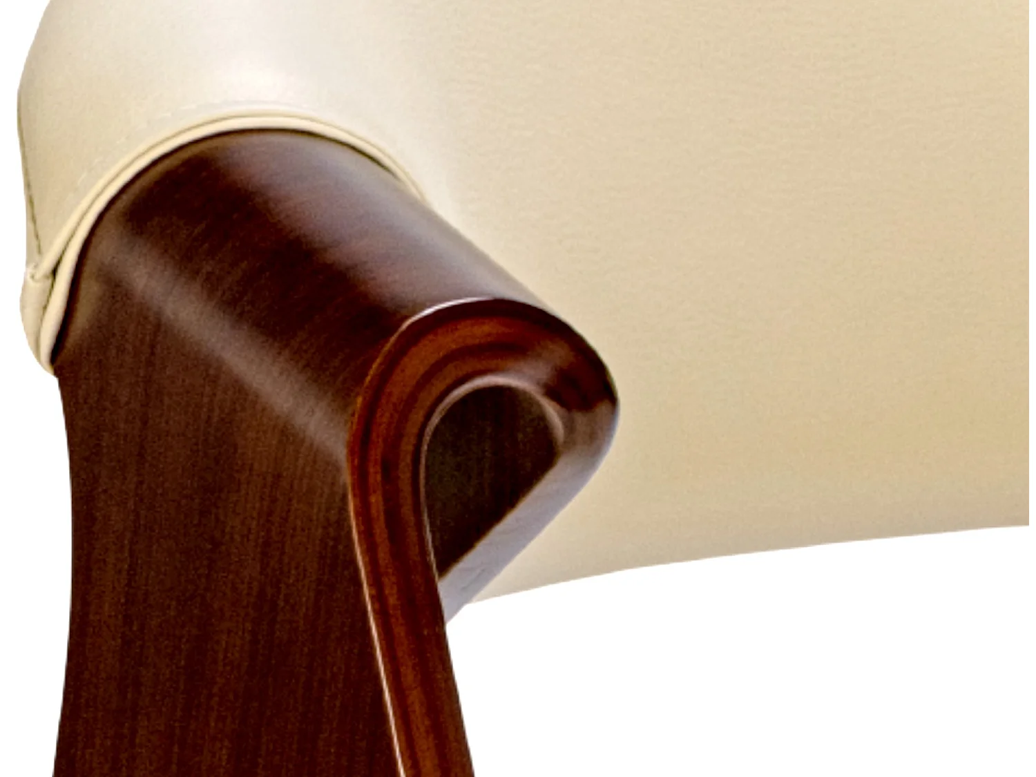 chaise salle à manger - Similicuir - Noyer / Crème - Foley