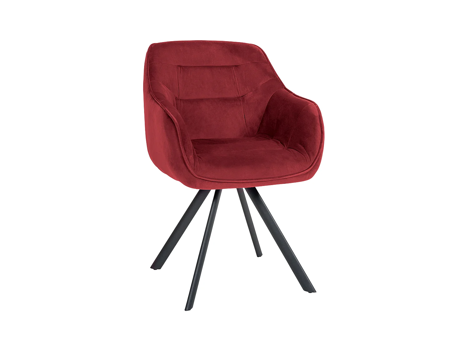 chaises avec accoudoirs - Velours - Bordeaux - Russel