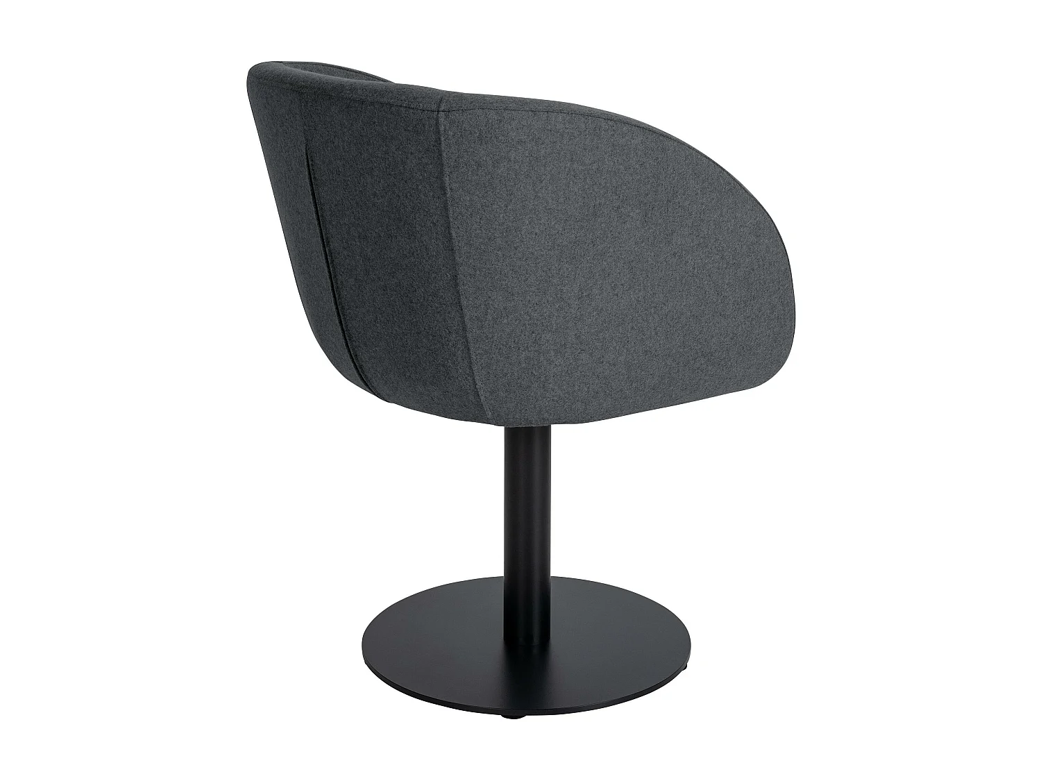 Stoel met armleuningen - Vilt & natura (vierkant) - grijs - Gambo Filz