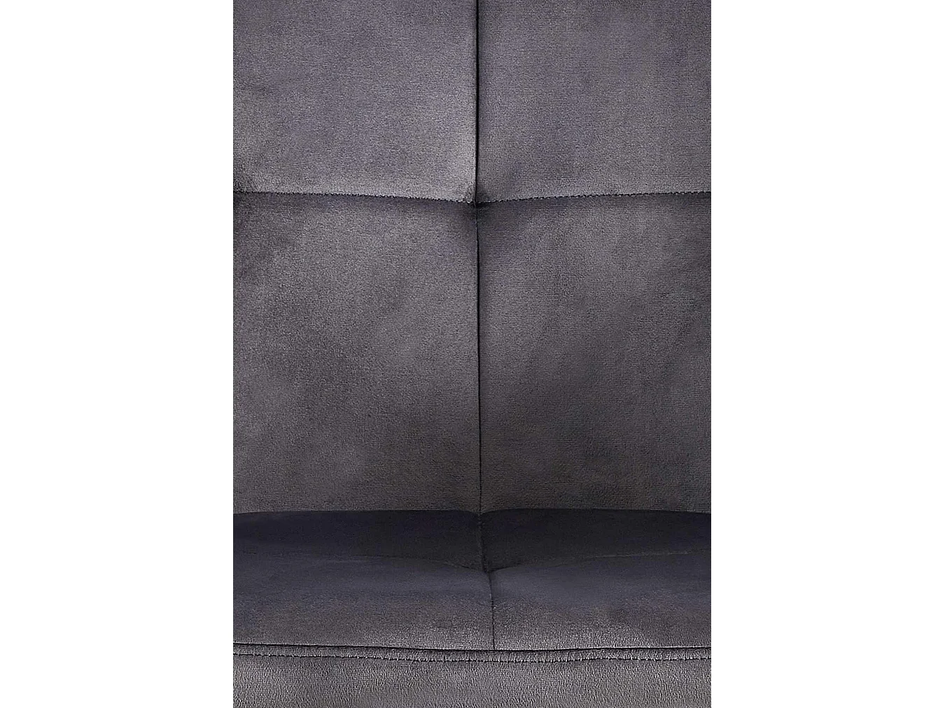 Lot de 2  chaises avec accoudoirs - Velours - Gris - Emia