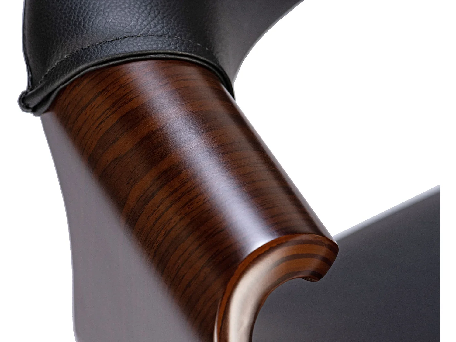 chaise salle à manger - Similicuir - Noyer / Noir - Foley