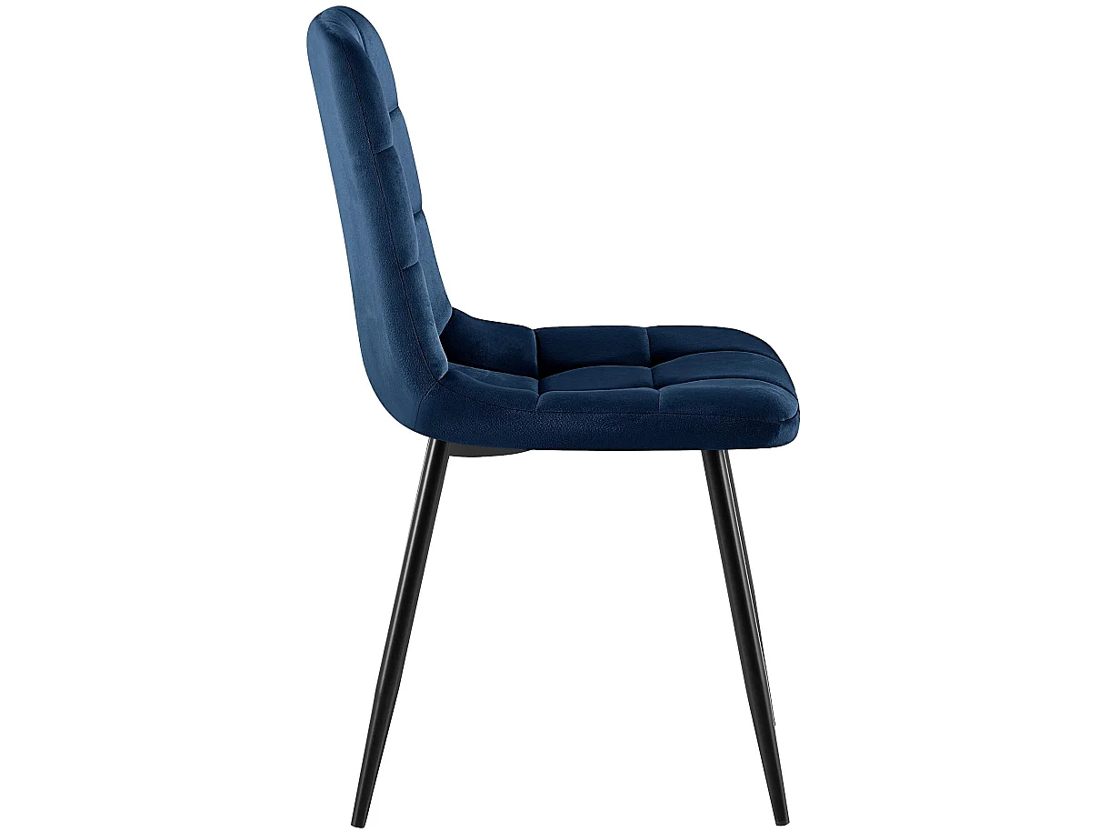 chaise salle à manger - Velours - Bleu foncé - Antibes