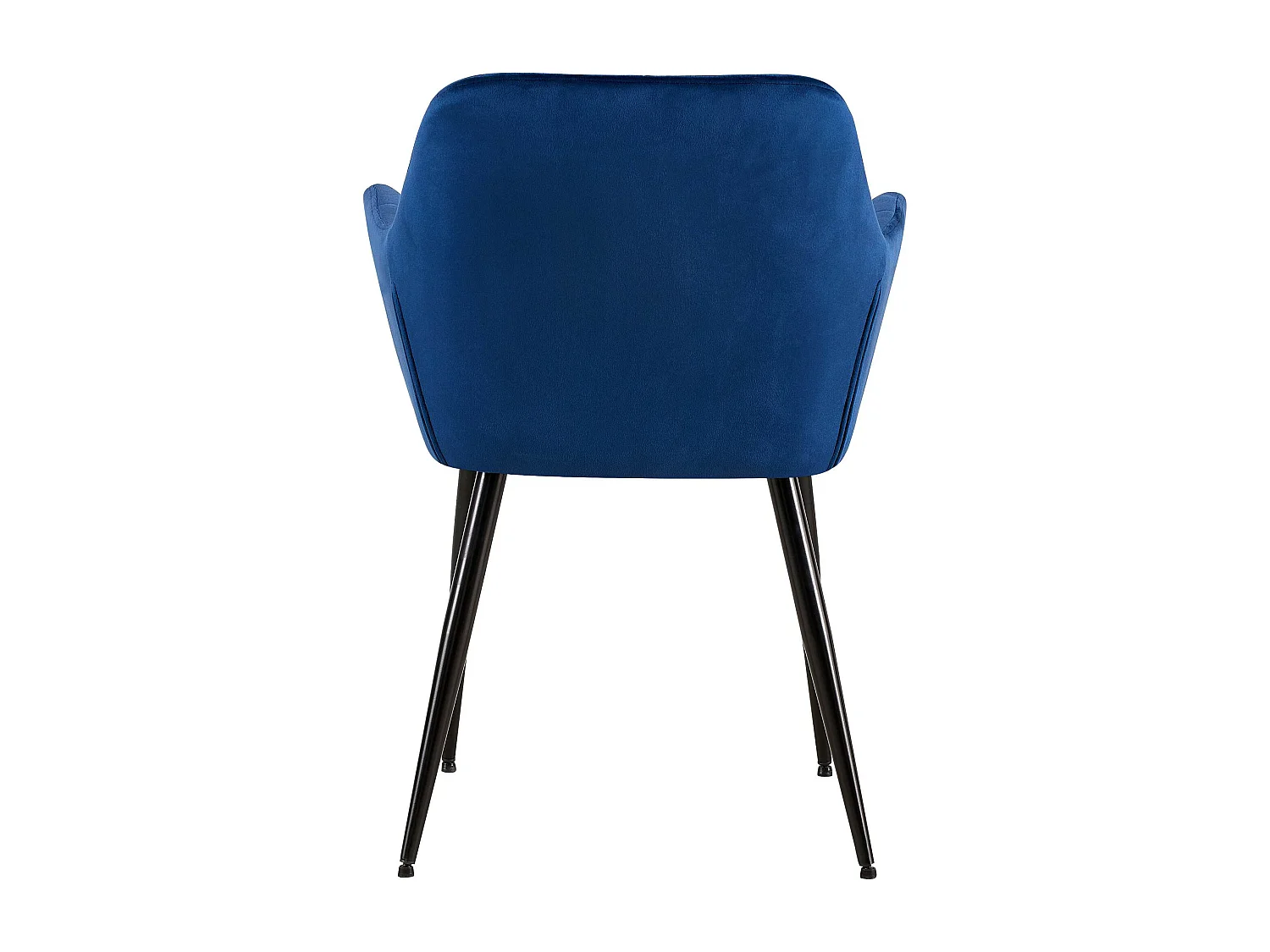 Lot de 2  chaises avec accoudoirs - Velours - Bleu - Emia