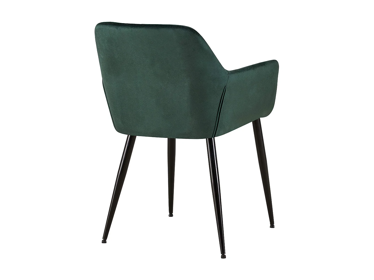 Lot de 2  chaises avec accoudoirs - Velours - Vert - Emia