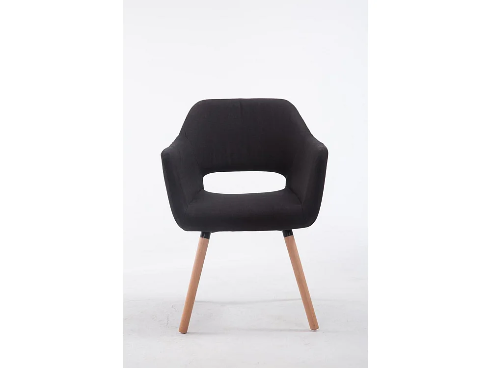 Chaise gondole - Tissu & Bois - Noir - Auckland