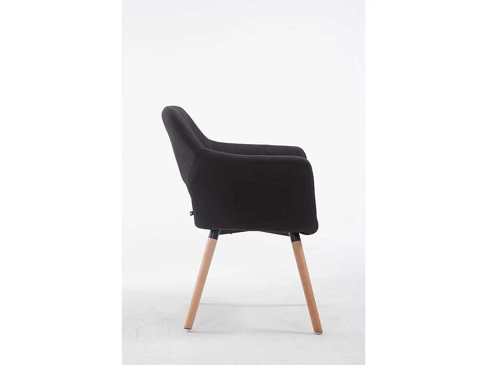 Chaise gondole - Tissu & Bois - Noir - Auckland