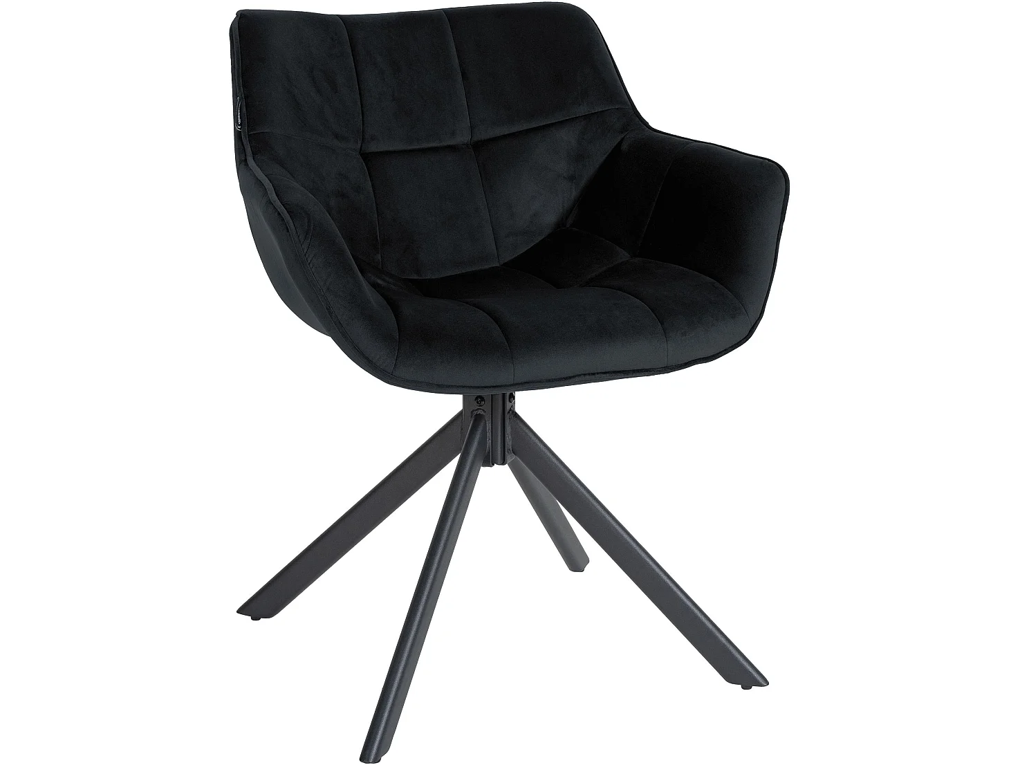 chaise salle à manger - Velours & Noir - Noir - Westport