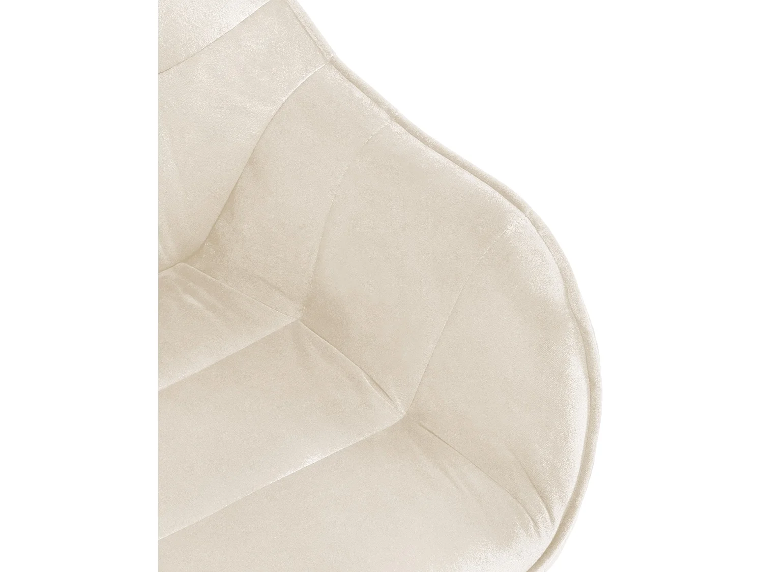 Stoel met armleuningen - Fluweel - creme - Russel