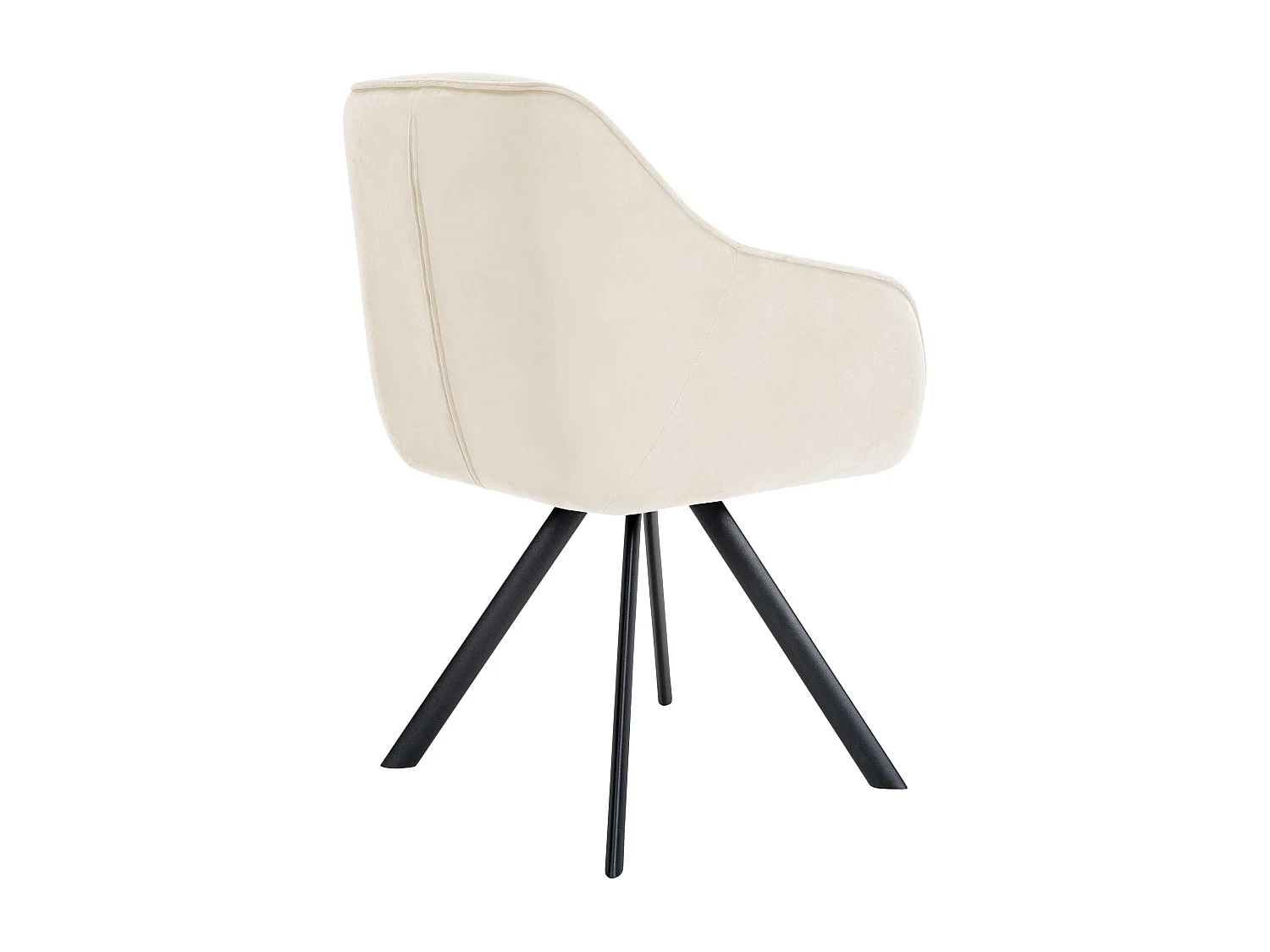 chaises avec accoudoirs - Velours - Crème - Russel