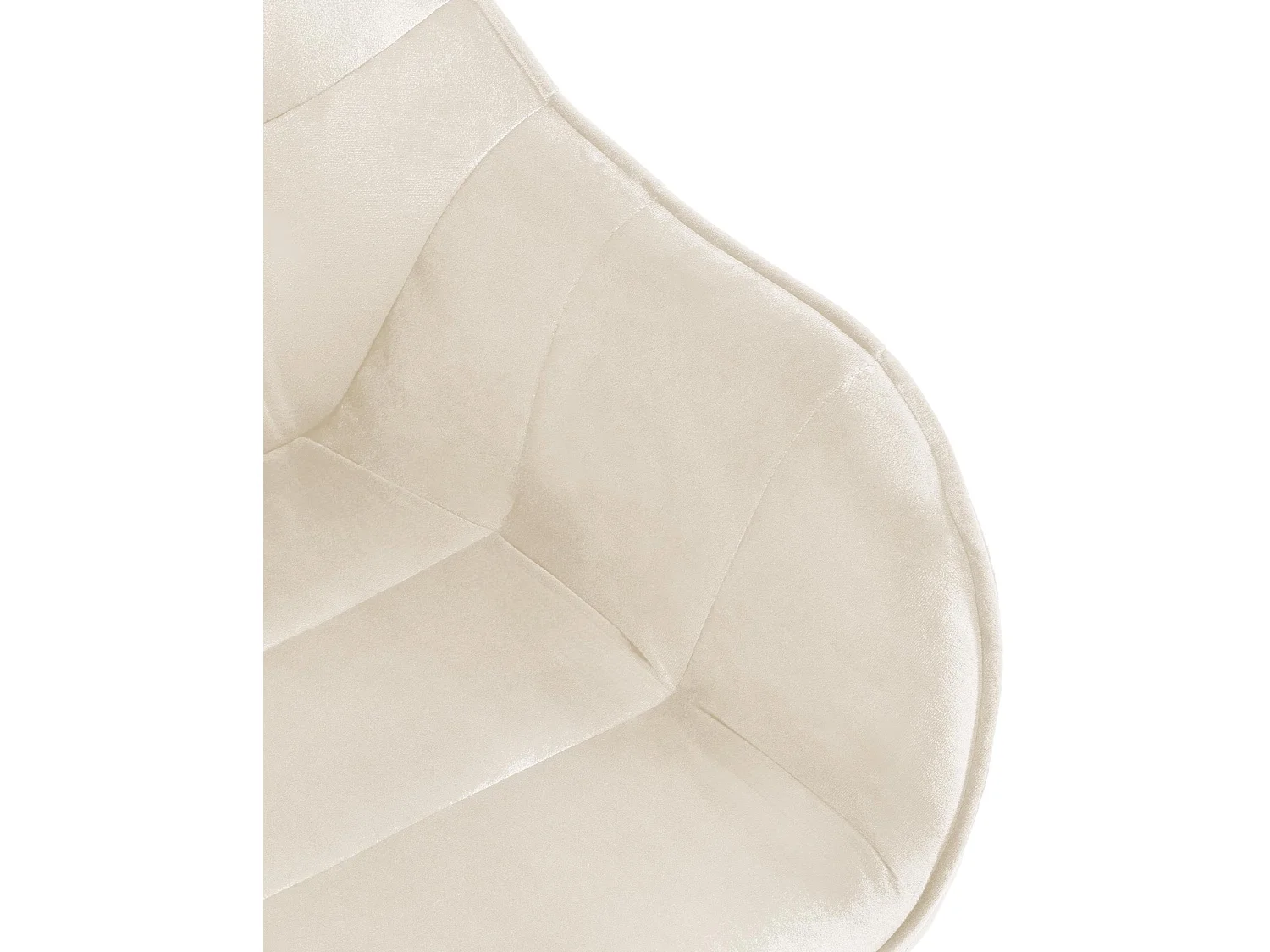 Stoel met armleuningen - Fluweel - creme - Russel