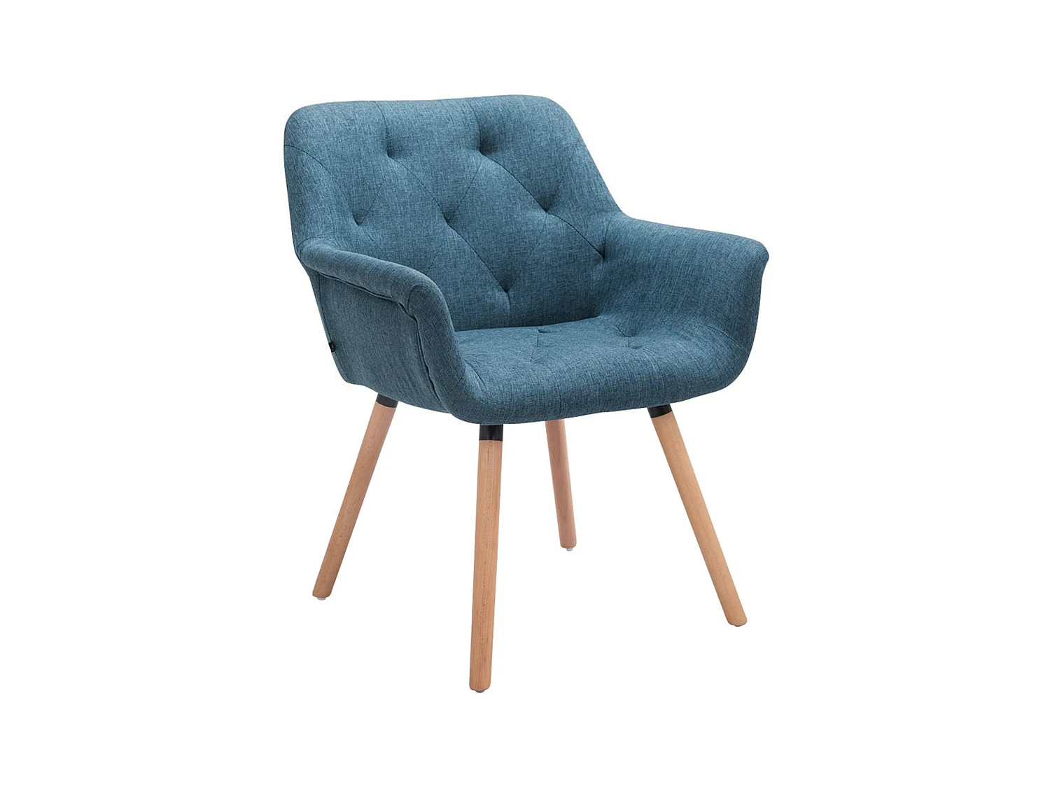 chaises avec accoudoirs - Tissu & Nature - Bleu - Cassidy