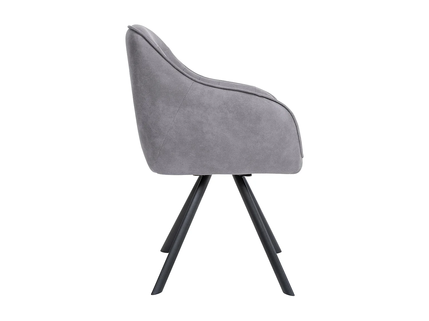 chaises avec accoudoirs - Tissu vintage - Gris - Russel