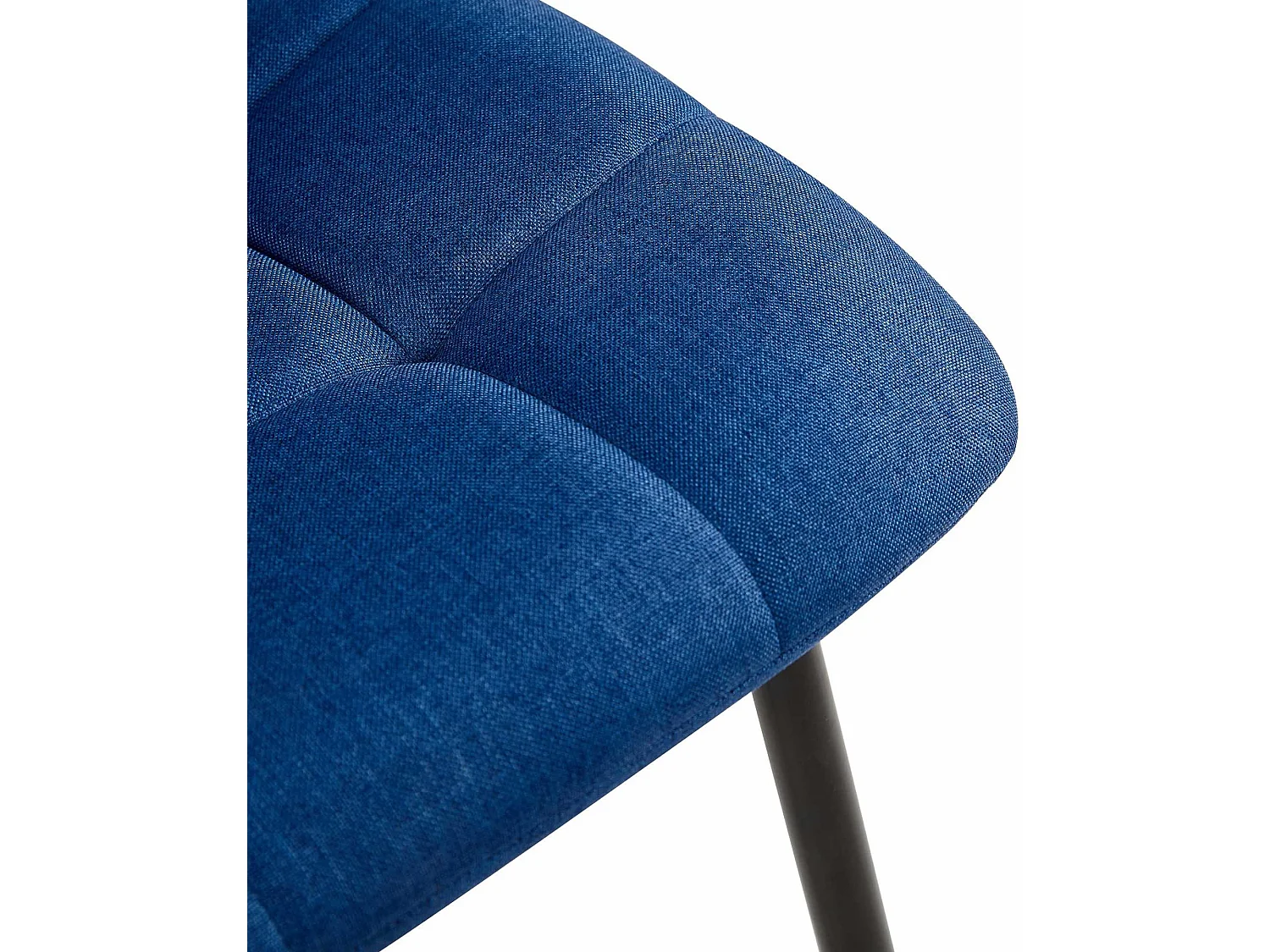 Lot de 4  chaise salle à manger - Tissu - Bleu - Antibe