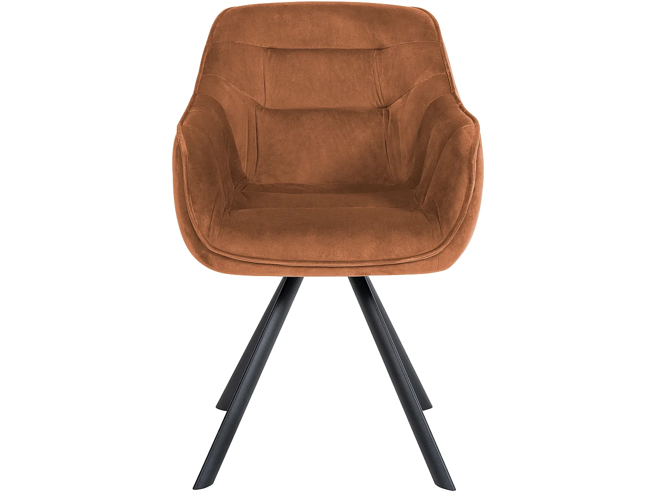 Stoel met armleuningen - Fluweel - koffie - Russel