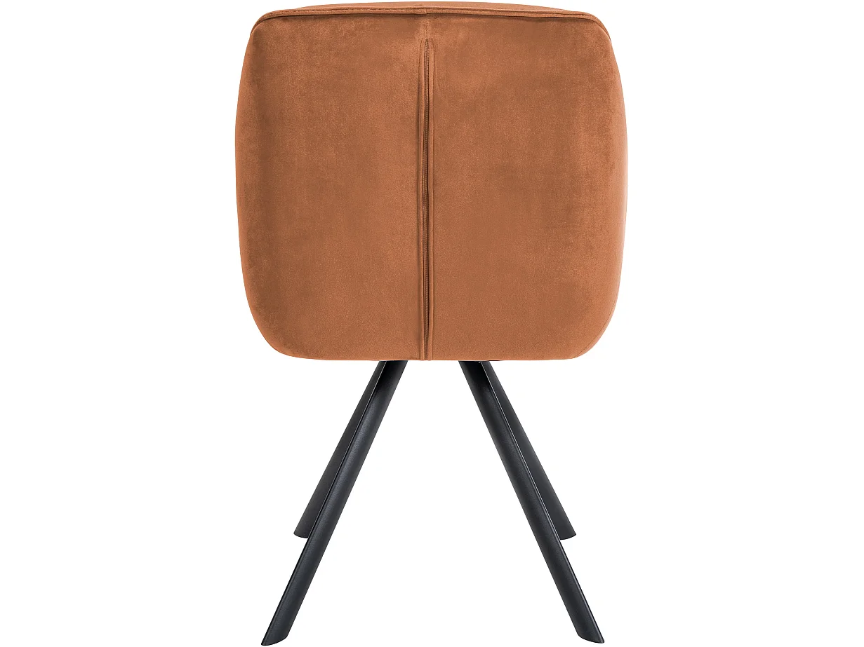 Stoel met armleuningen - Fluweel - koffie - Russel