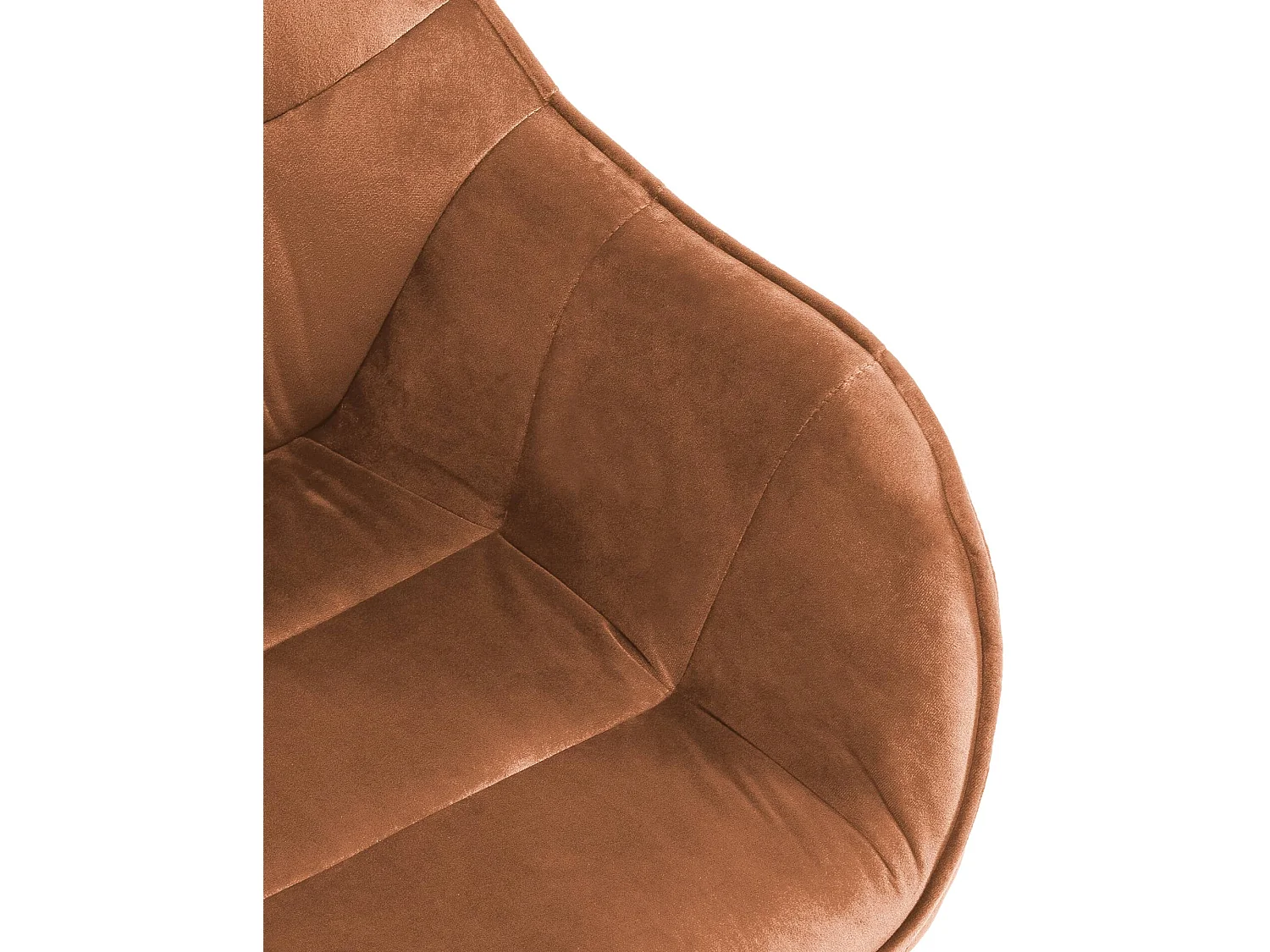 Stoel met armleuningen - Fluweel - koffie - Russel