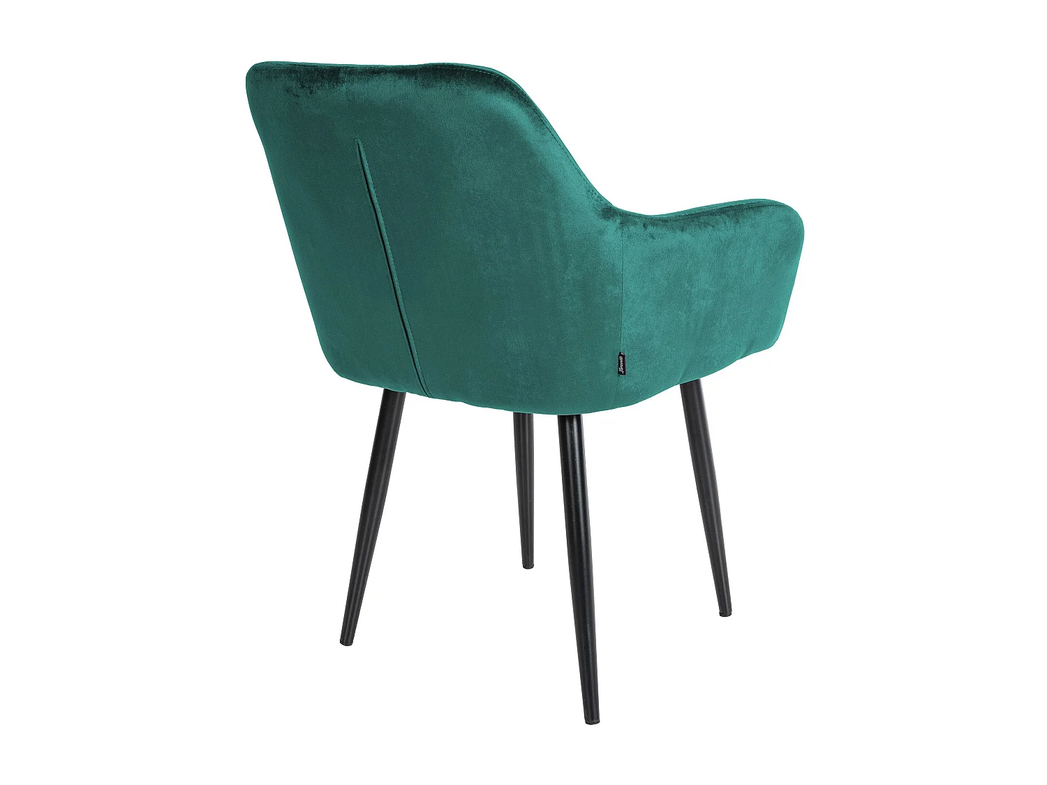 Lot de 2  chaises avec accoudoirs - Velours - Vert foncé - Stanley