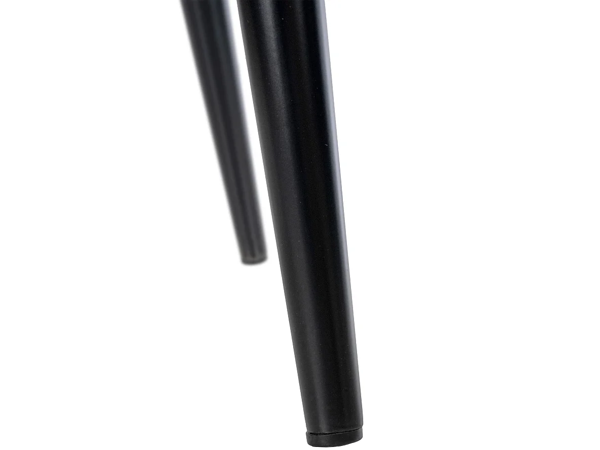 Lot de 2  chaises avec accoudoirs - Velours - Noir - Stanley