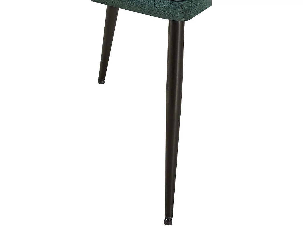 Stoel met armleuningen - Fluweel - groen - Emia