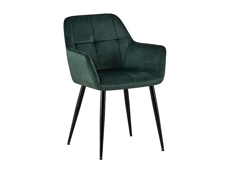 chaises avec accoudoirs - Velours - Vert - Emia