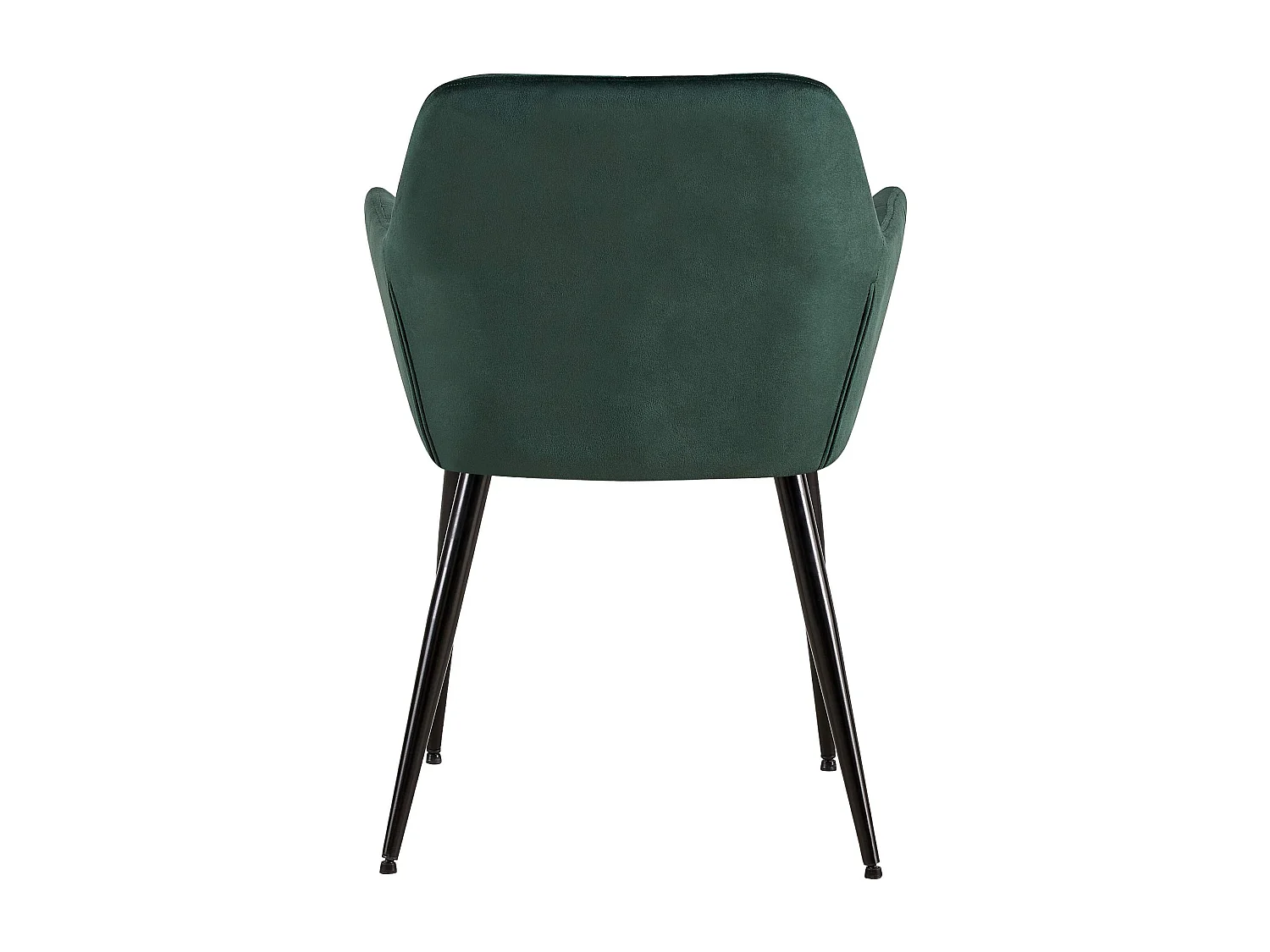 Lot de 4  chaises avec accoudoirs - Velours - Vert - Emia