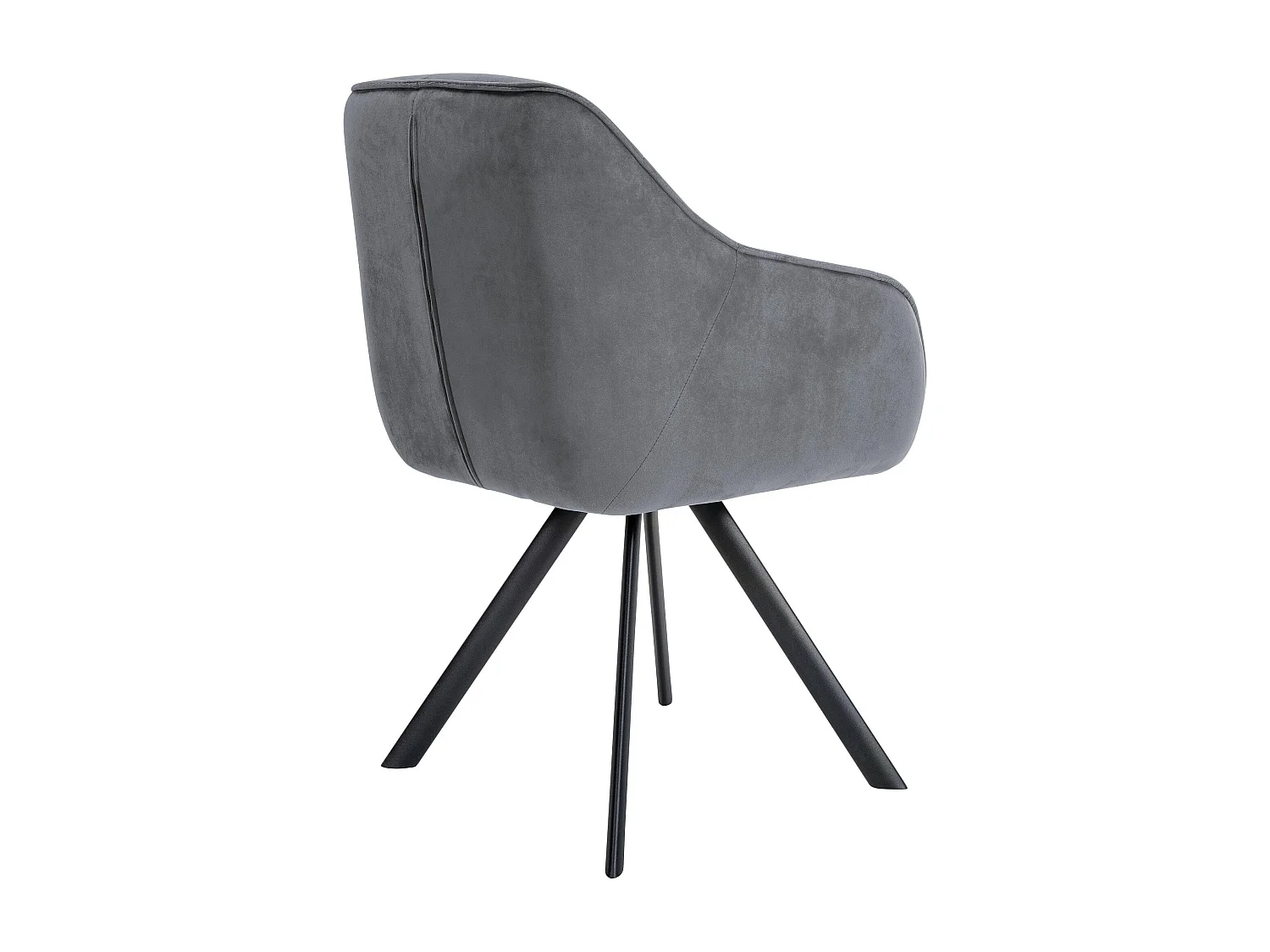 chaises avec accoudoirs - Velours - Gris foncé - Russel