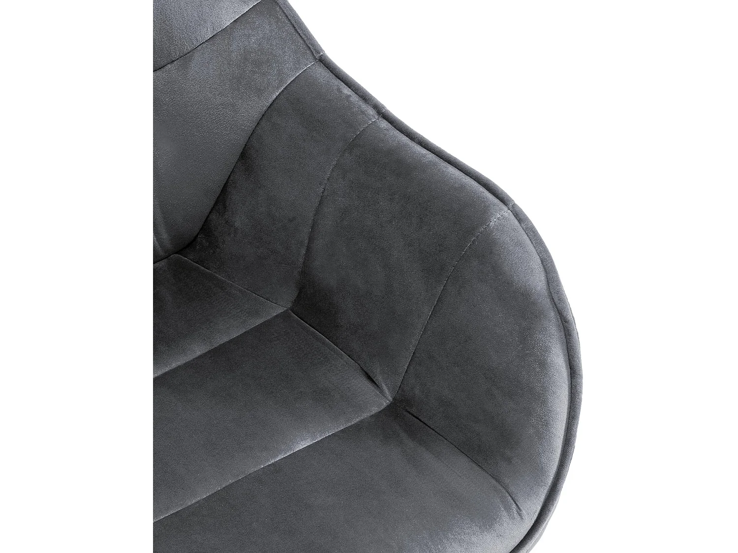 chaises avec accoudoirs - Velours - Gris foncé - Russel