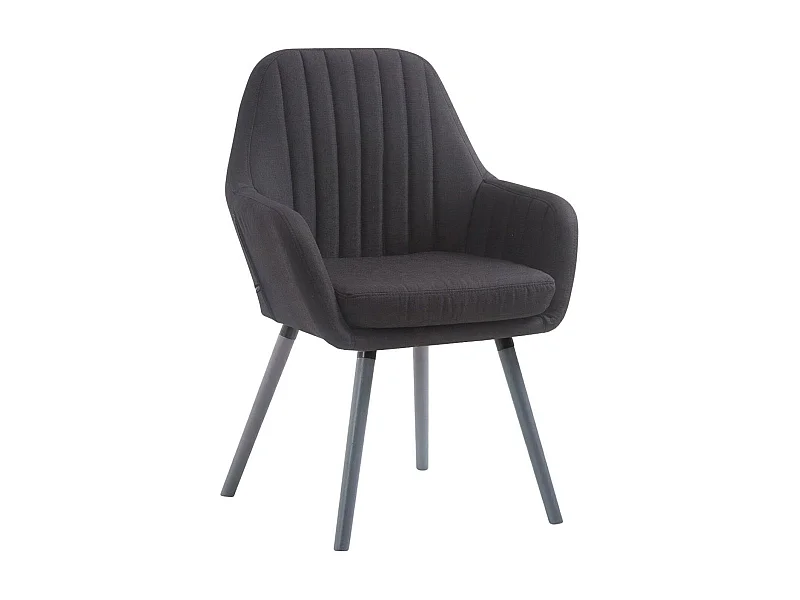 Chaise gondole - Tissu & Bois - Noir - Florian