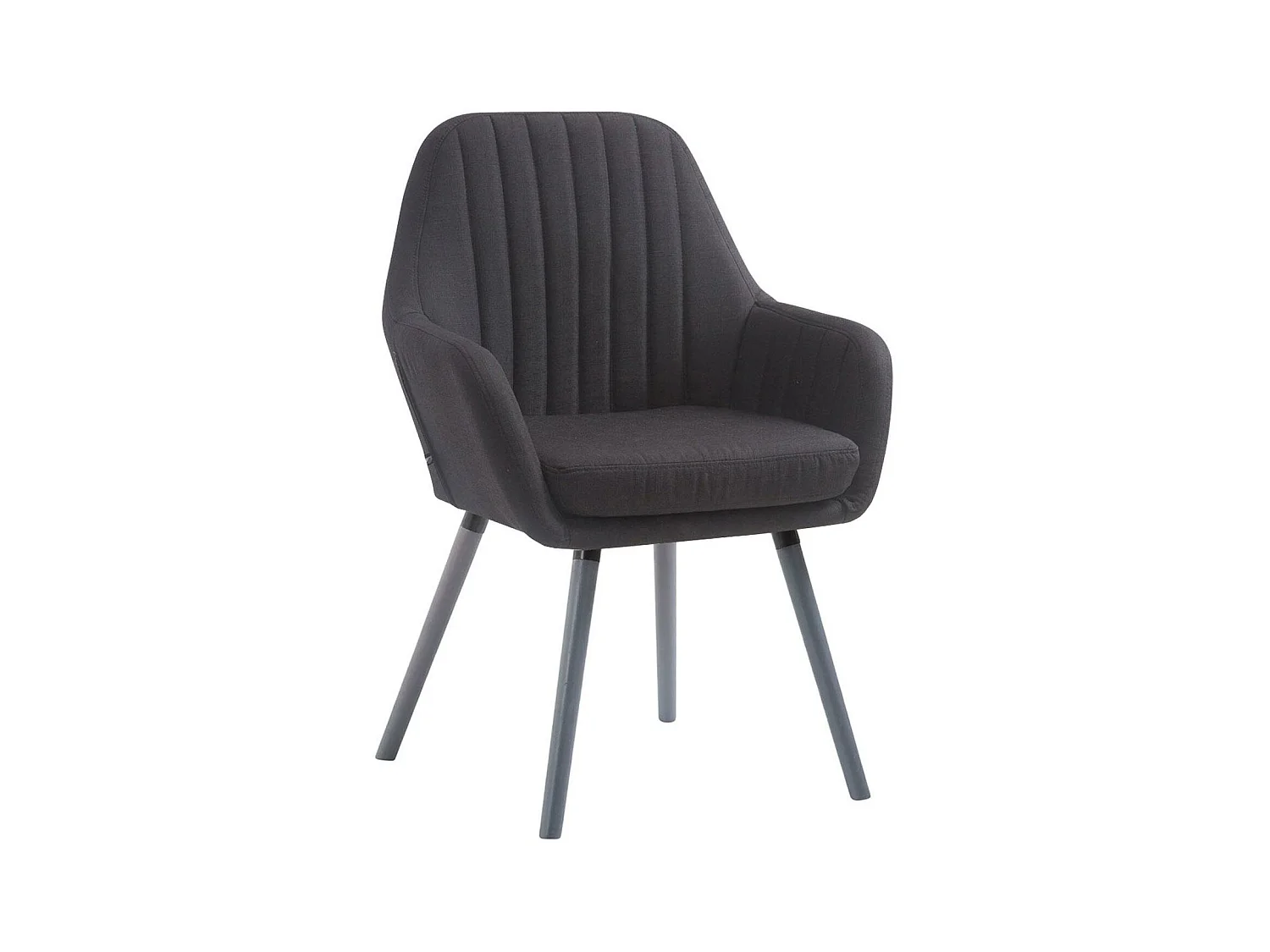 Chaise gondole - Tissu & Bois - Noir - Florian