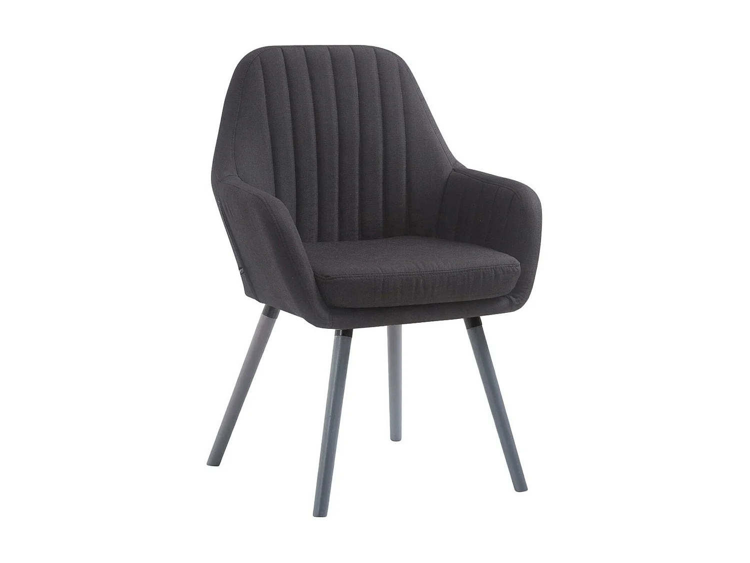 Chaise gondole - Tissu & Bois - Noir - Florian