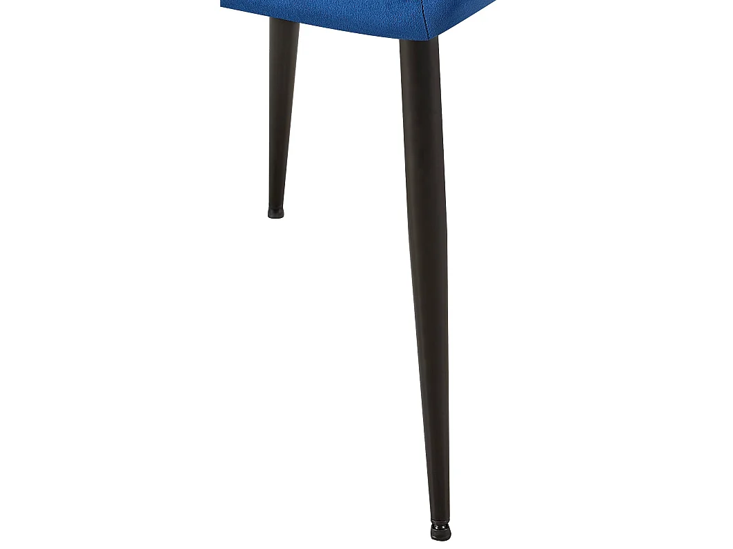 Stoel met armleuningen - Fluweel - blauw - Emia