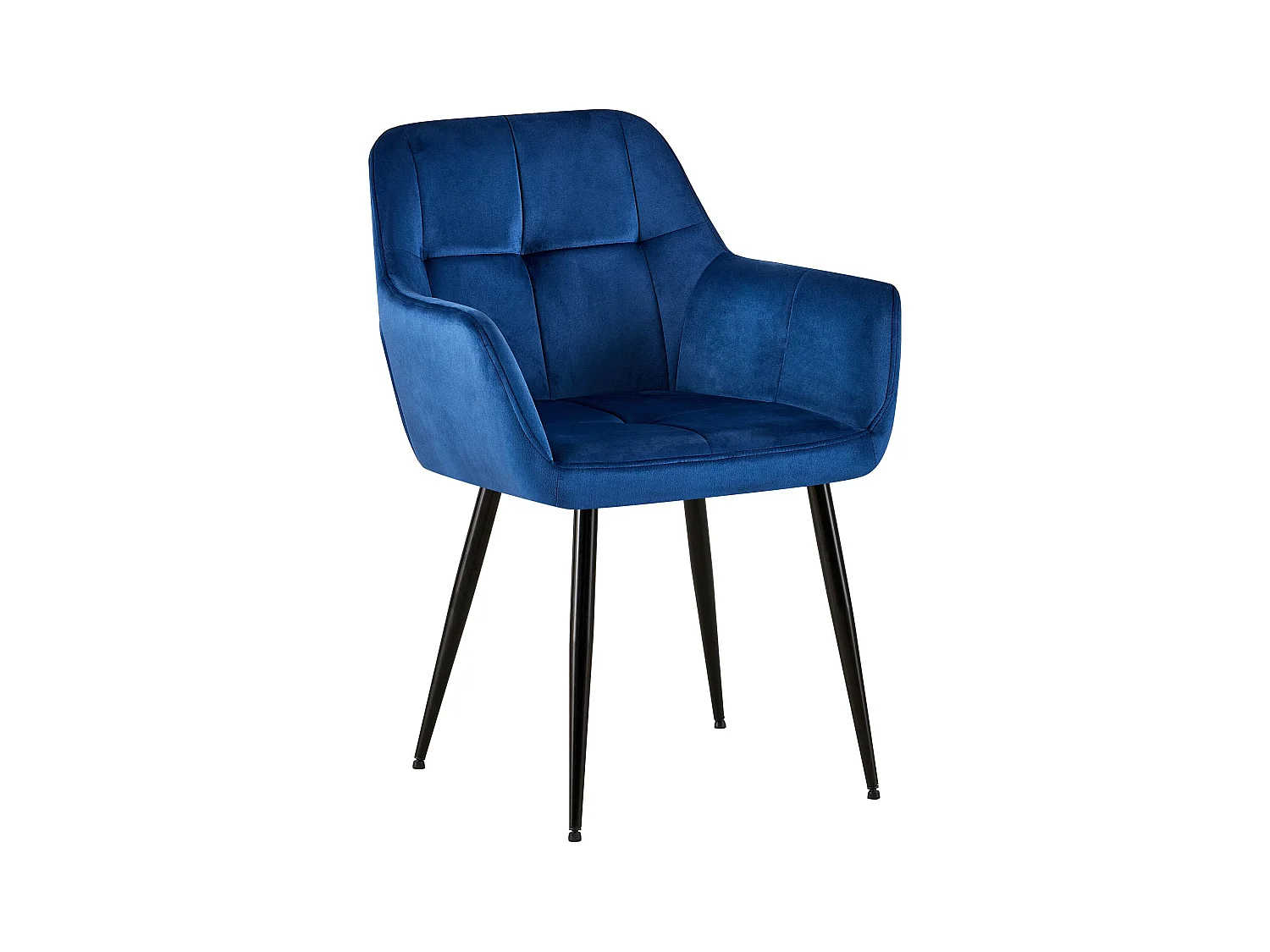 chaises avec accoudoirs - Velours - Bleu - Emia