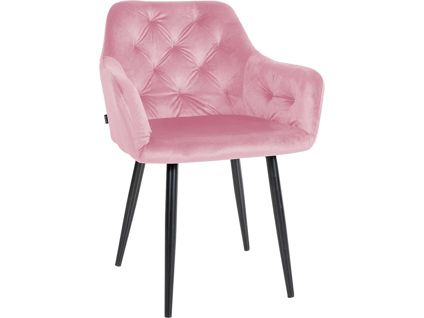 Lot de 2  Chaise gondole - Velours & Métal - Rose - Stanley