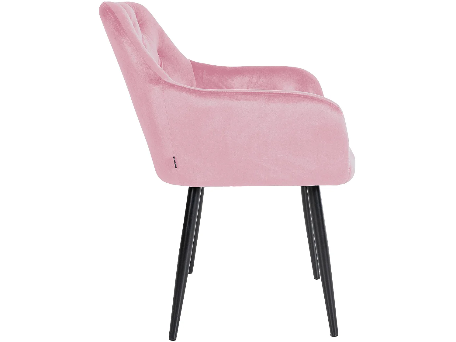 Lot de 2  Chaise gondole - Velours & Métal - Rose - Stanley