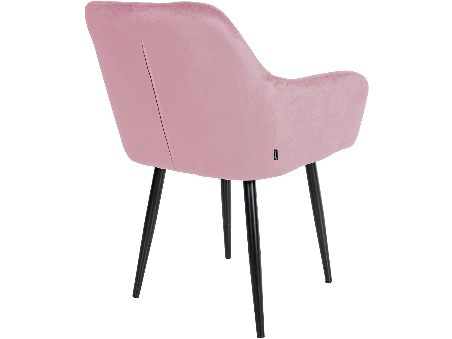 Lot de 2  Chaise gondole - Velours & Métal - Rose - Stanley