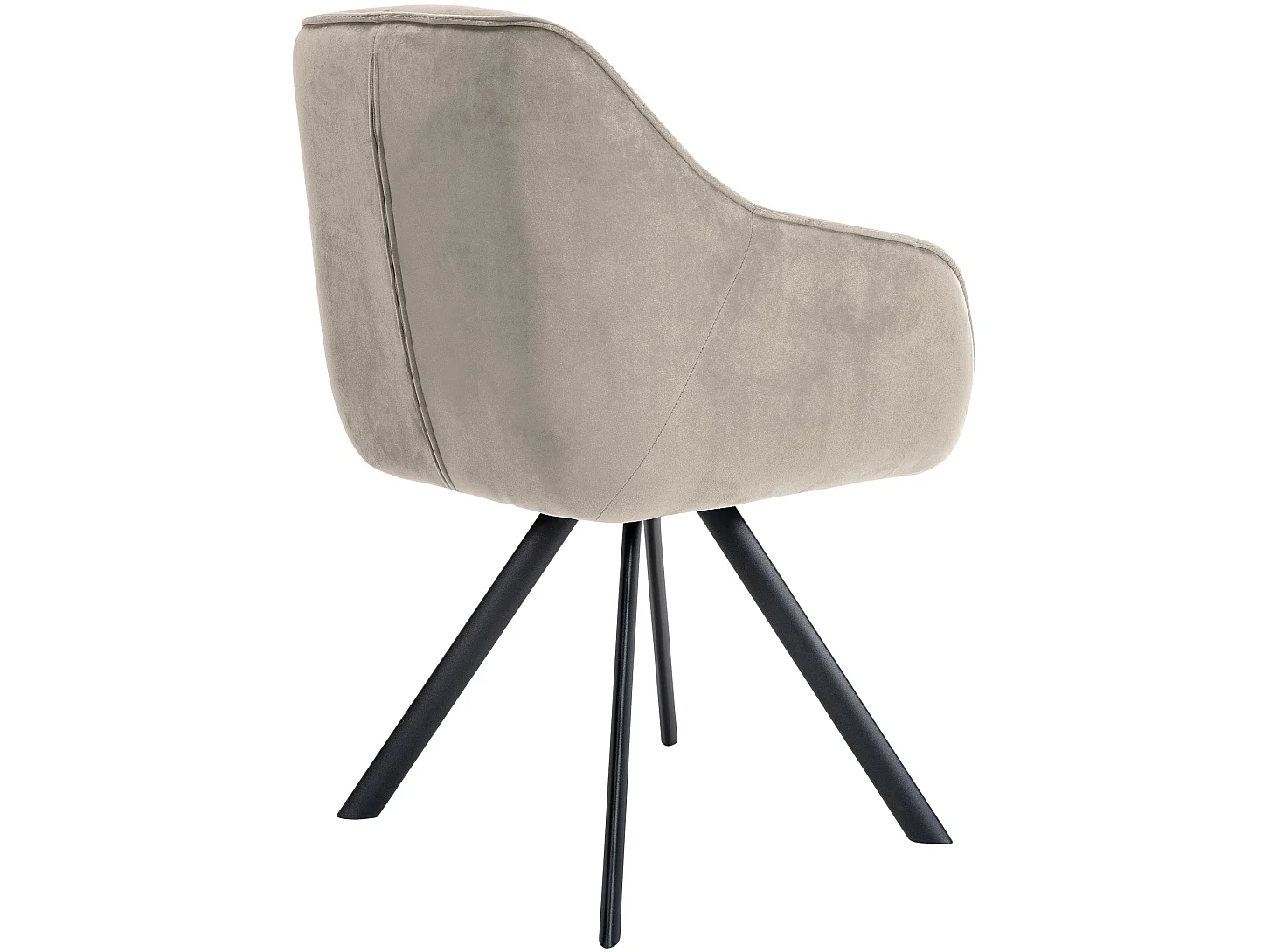 Stoel met armleuningen - Fluweel - grijs - Russel