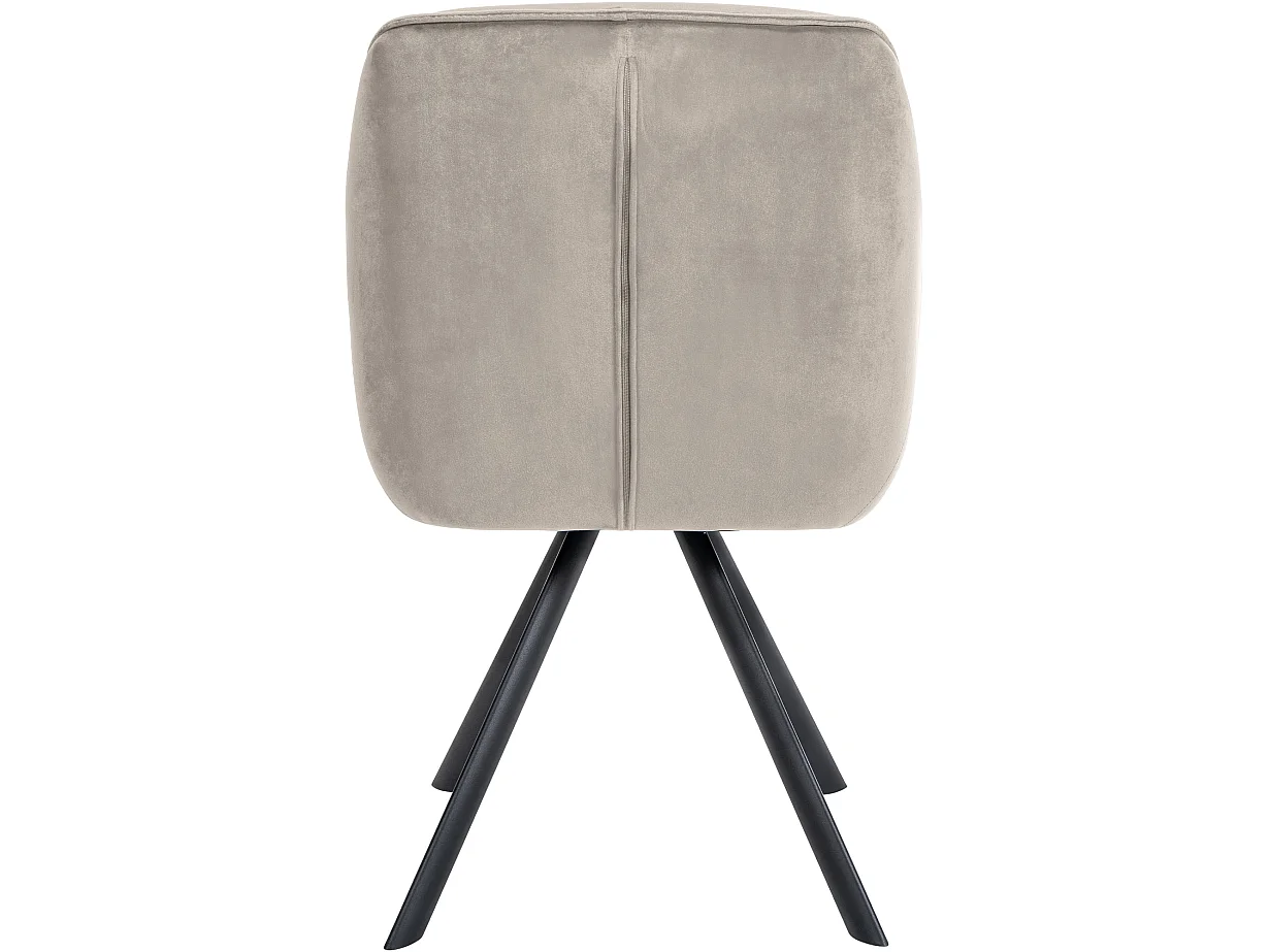 Stoel met armleuningen - Fluweel - grijs - Russel