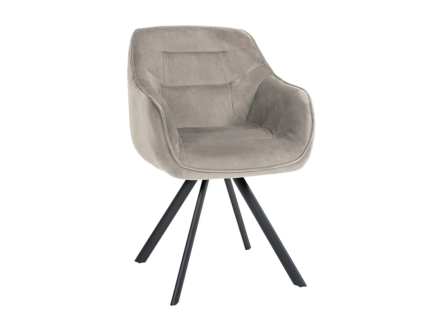 chaises avec accoudoirs - Velours - Gris - Russel