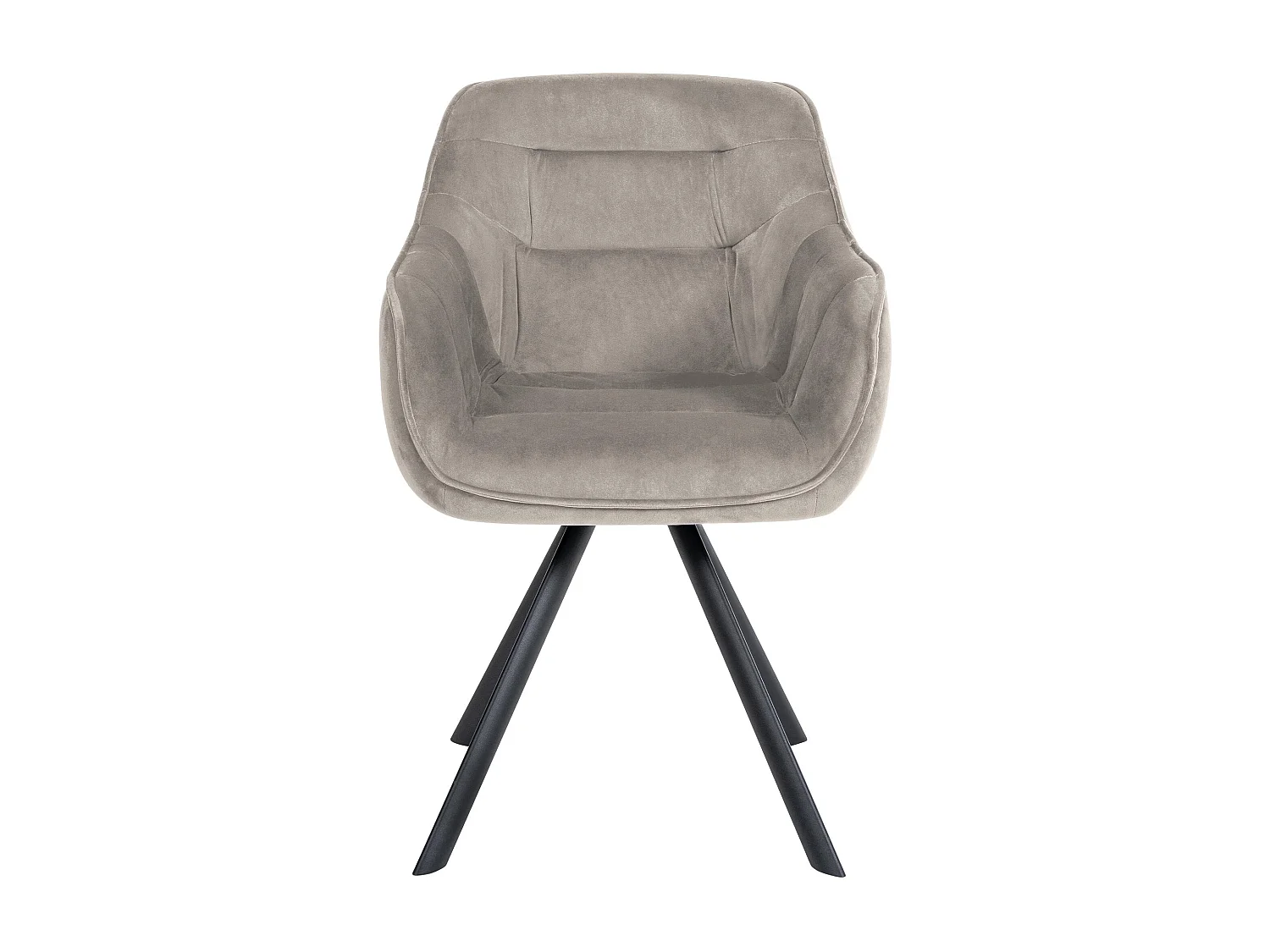 chaises avec accoudoirs - Velours - Gris - Russel