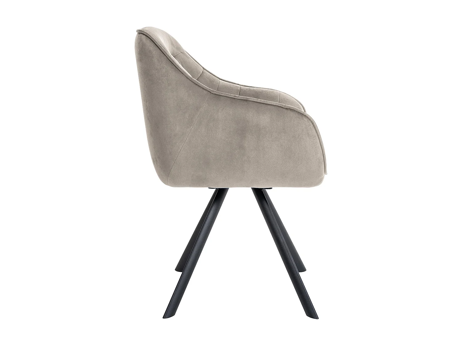 chaises avec accoudoirs - Velours - Gris - Russel