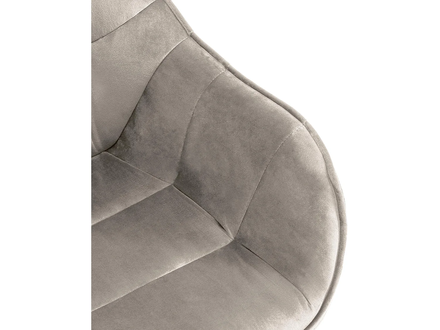 chaises avec accoudoirs - Velours - Gris - Russel