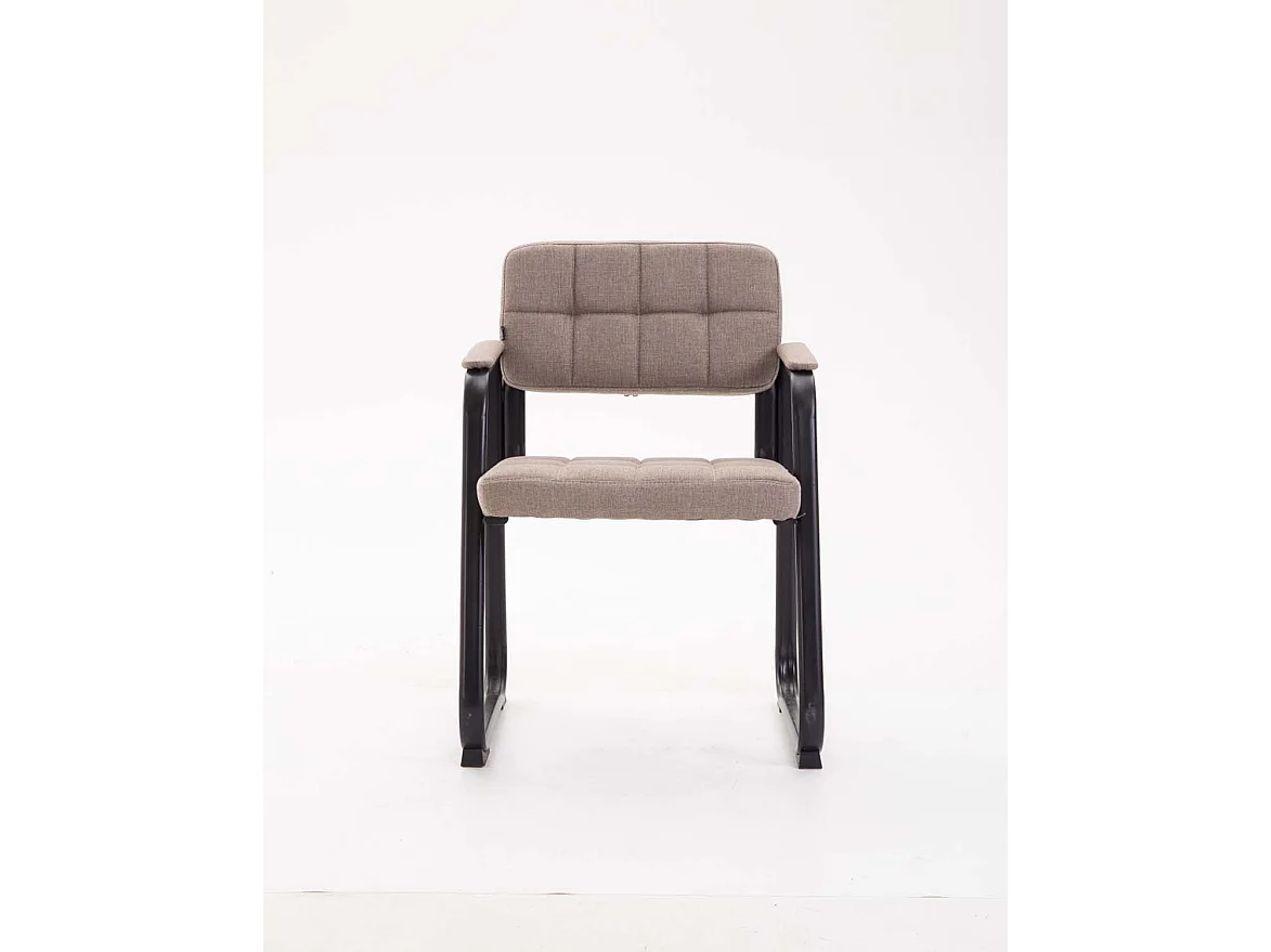 chaises avec accoudoirs - Tissu & Blanc - Taupe - Canada B